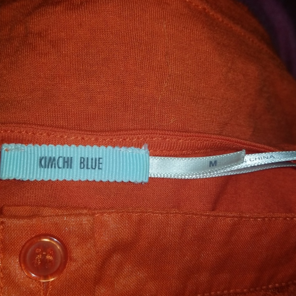 Kimchi Blue Dainty Lace Inset Henley Top NEW - Picture 5 of 7